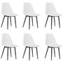 Voir la diapositive 2 : VIDAXL Chaises a manger lot de 6 blanc PP