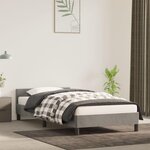 VIDAXL Cadre de lit sans matelas gris clair 90x200 cm velours