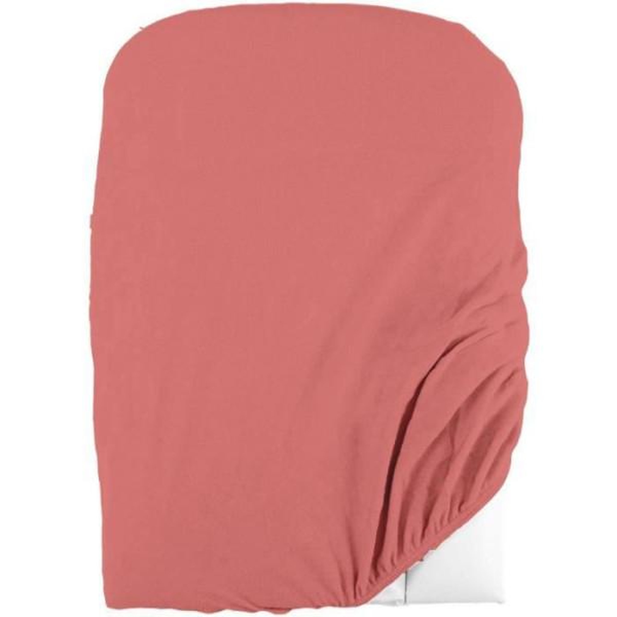 Voir la diapositive 3 : DOMIVA Lot de 2 housses de matelas a  langer en éponge bouclette - Blanc / Terracotta - 50 X 75 cm