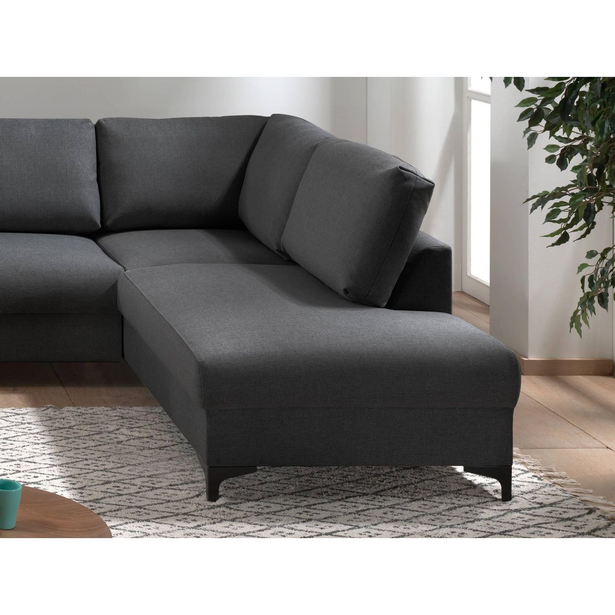 LISA DESIGN Tala - canapé d'angle droit - convertible - 5 places - en tissu