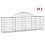 Voir la diapositive 2 : VIDAXL Paniers a gabions arques 11 pcs 200x30x60/80 cm Fer galvanise