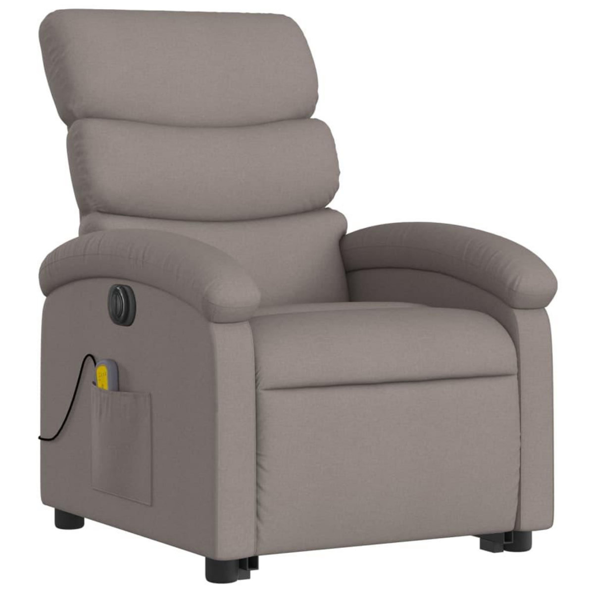 VIDAXL Fauteuil inclinable de massage electrique Taupe Tissu
