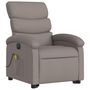 Voir la diapositive 3 : VIDAXL Fauteuil inclinable de massage electrique Taupe Tissu