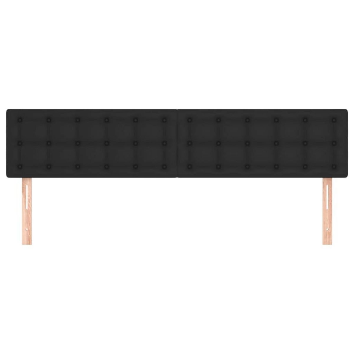 VIDAXL Tetes de lit 2 pcs Noir 100x5x78/88 cm Similicuir