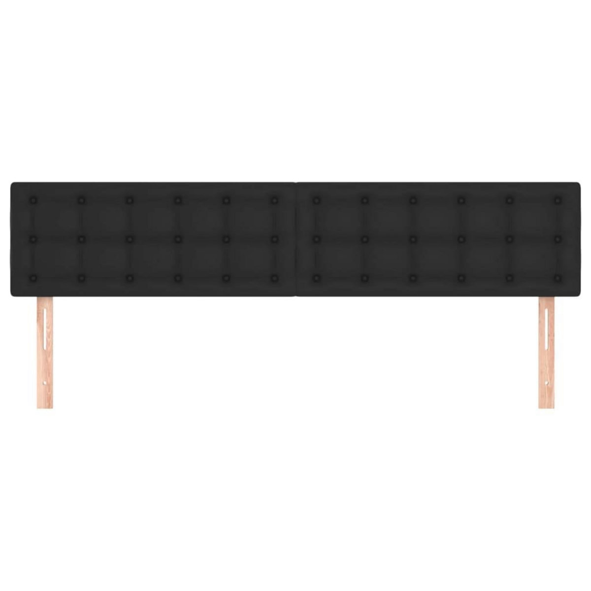 VIDAXL Tetes de lit 2 pcs Noir 100x5x78/88 cm Similicuir