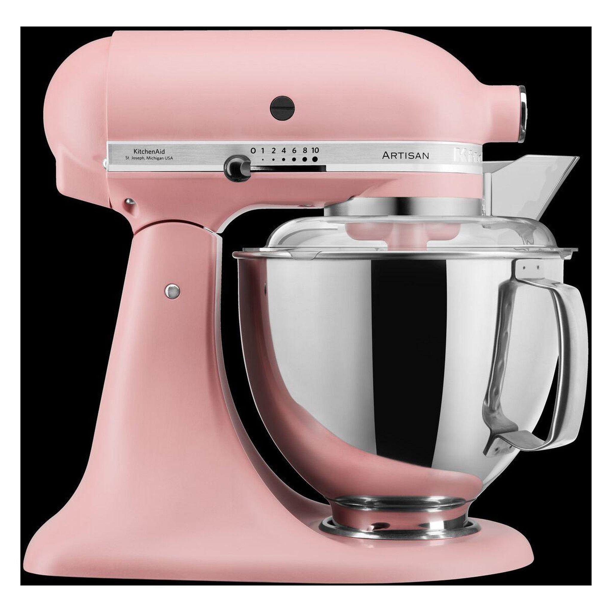 Voir la diapositive 5 : KitchenAid Robot pâtissier 5ksm175psedr rose poudré, 4,8 l, bol avec poignée + bol 3 l, batteur souple et couvercle