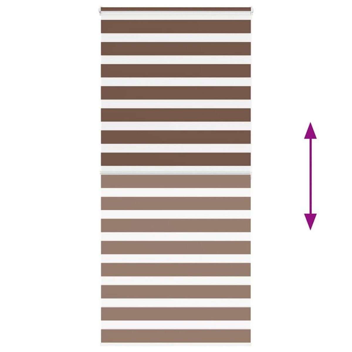 VIDAXL Store zebre marron 110x200cm largeur du tissu 105,9cm polyester