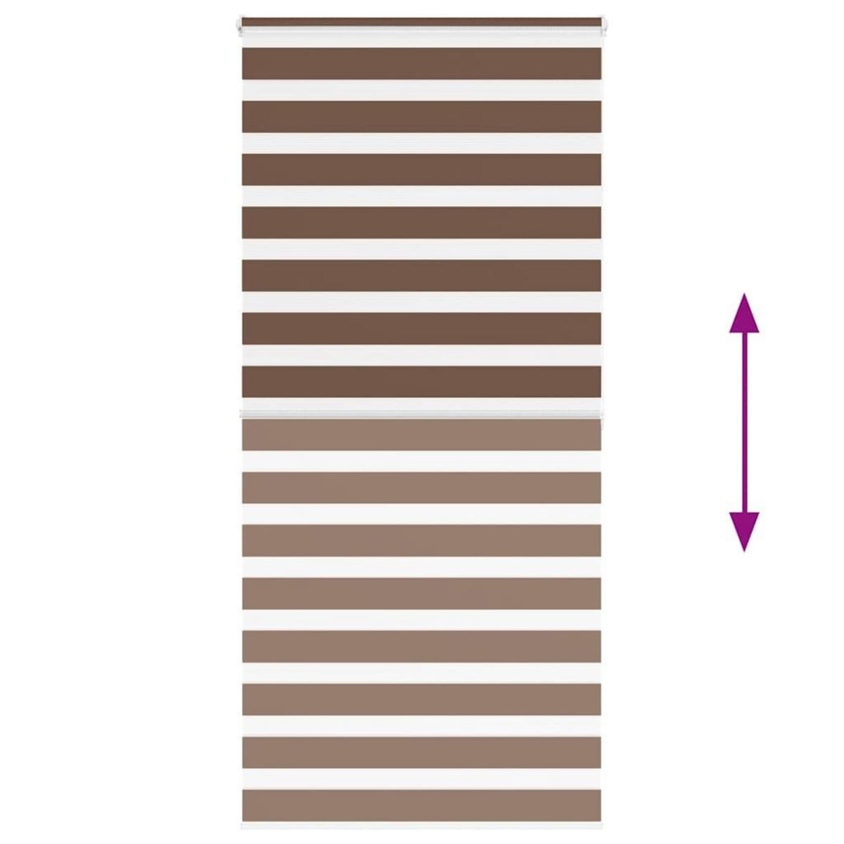 VIDAXL Store zebre marron 110x200cm largeur du tissu 105,9cm polyester