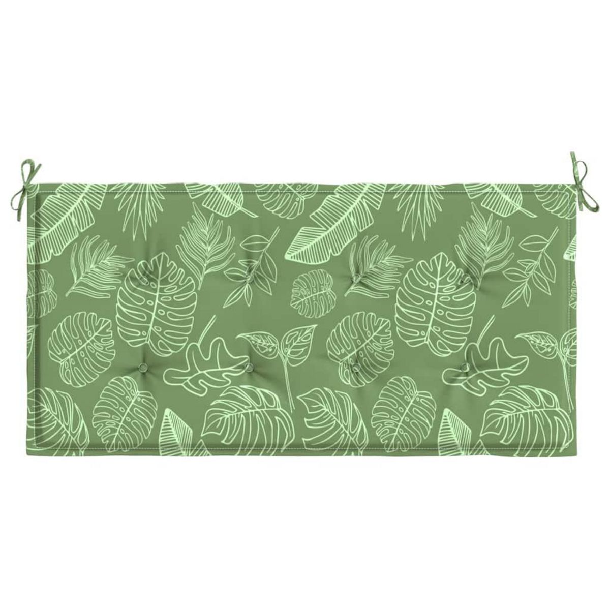 VIDAXL Coussin de banc de jardin motif de feuilles 100x50x3 cm