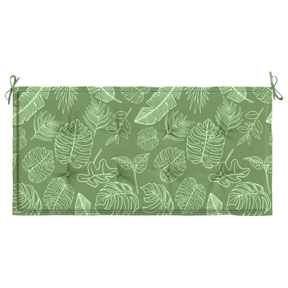 VIDAXL Coussin de banc de jardin motif de feuilles 100x50x3 cm