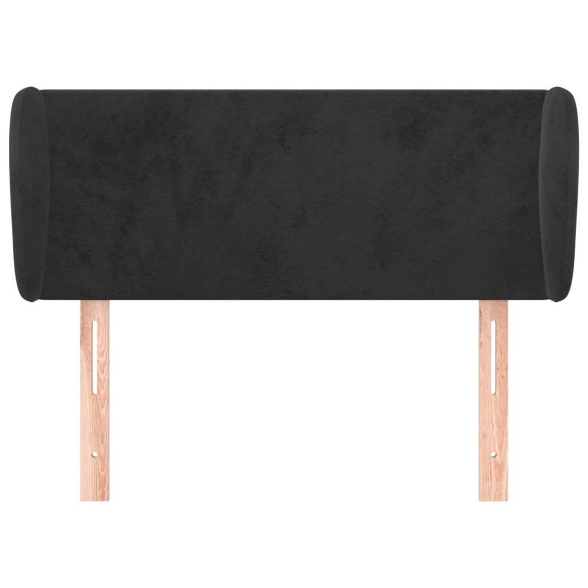 VIDAXL Tete de lit avec oreilles Noir 93x23x78/88 cm Velours