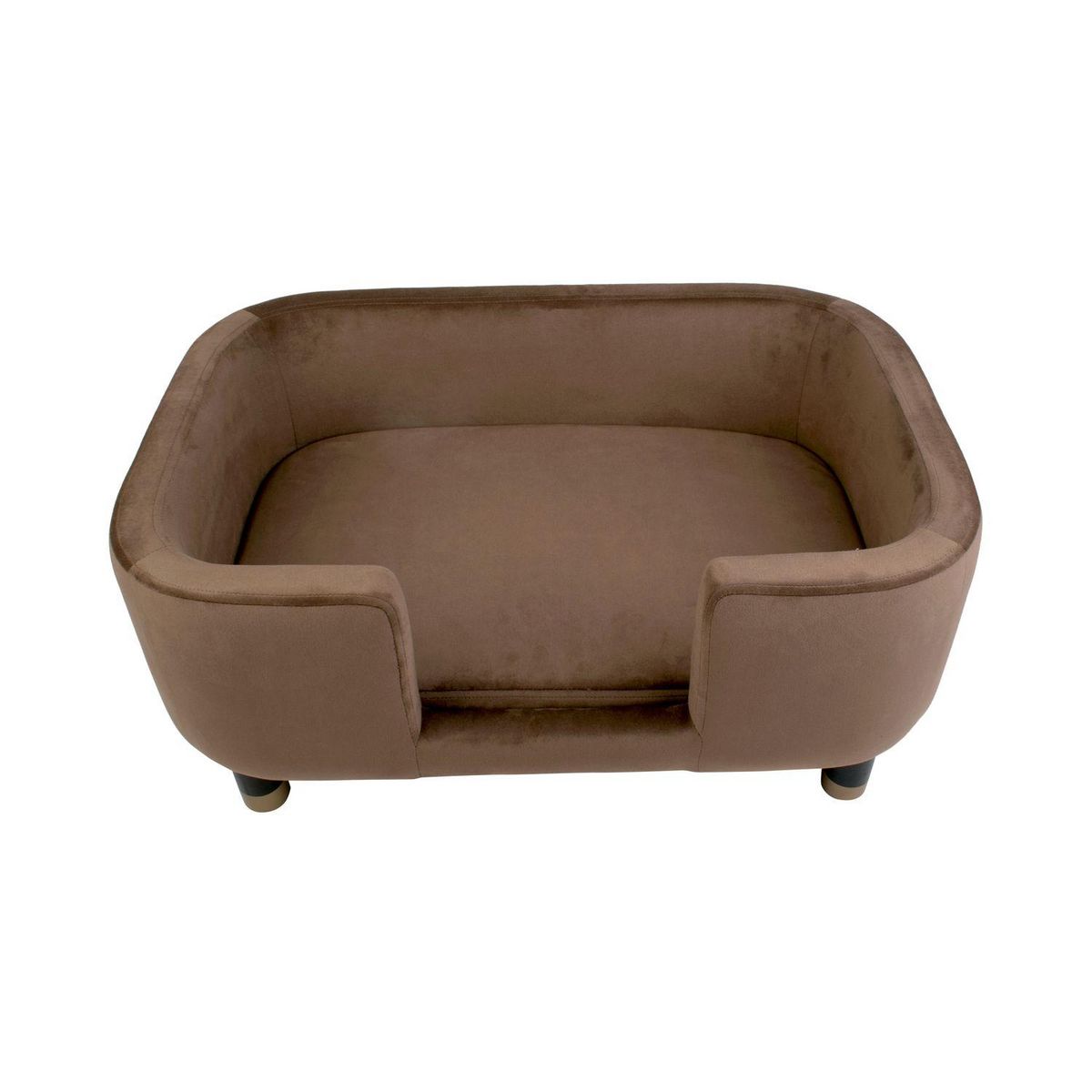 Leitmotiv Panier à chien Royal Velours sur pieds - Marron