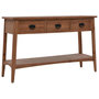 Voir la diapositive 1 : VIDAXL Table console bois de sapin massif 126 x 40 x 77,5 cm Marron