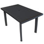 Voir la diapositive 1 : VIDAXL Table de jardin Anthracite 126 x 76 x 72 cm Plastique