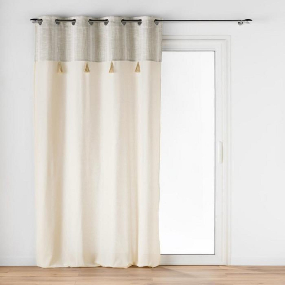 Paris Prix Rideau à Œillets Tissé  Island  140x240cm Beige