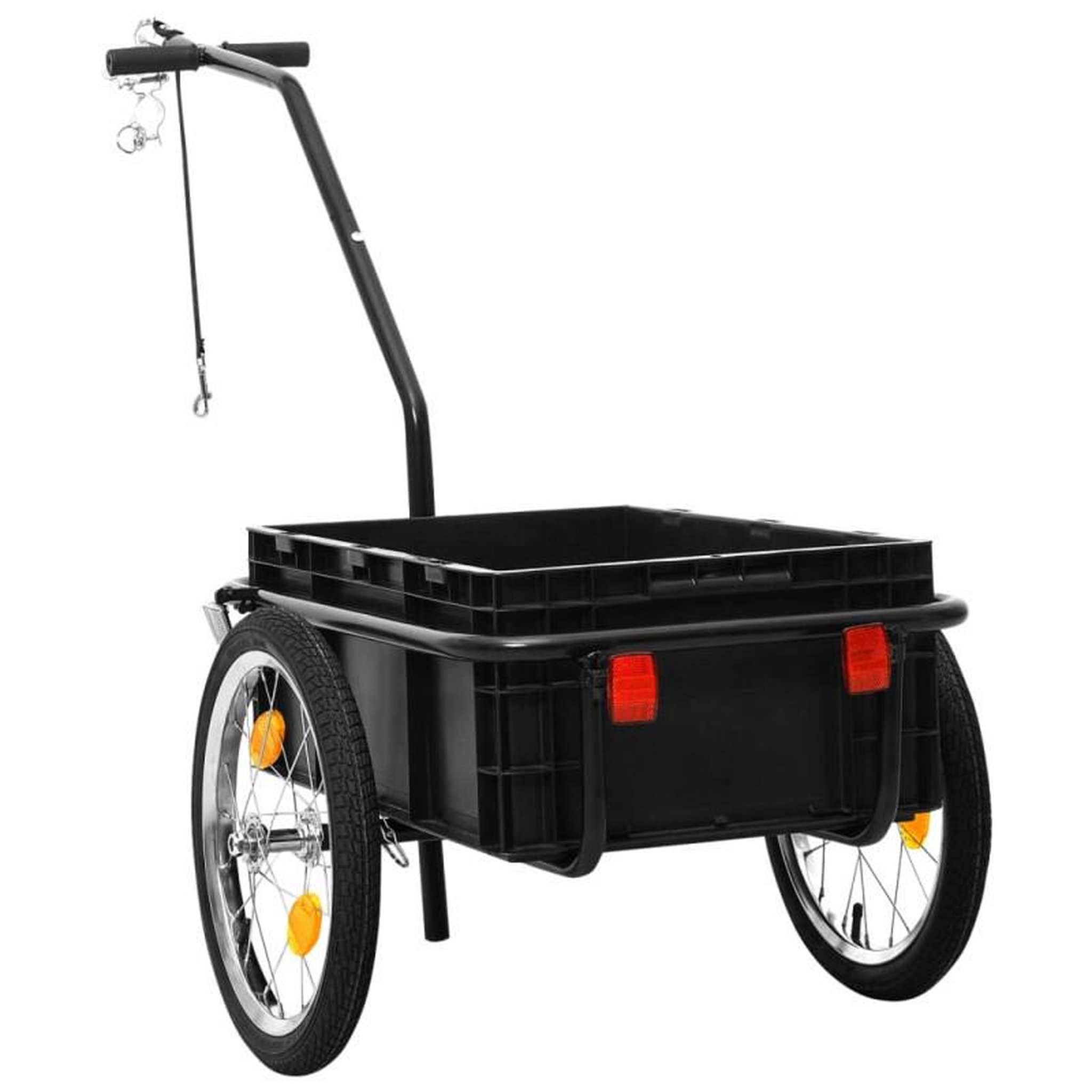 Voir la diapositive 5 : VIDAXL Remorque de vélo chariot à main 155x60x83 cm acier bleu