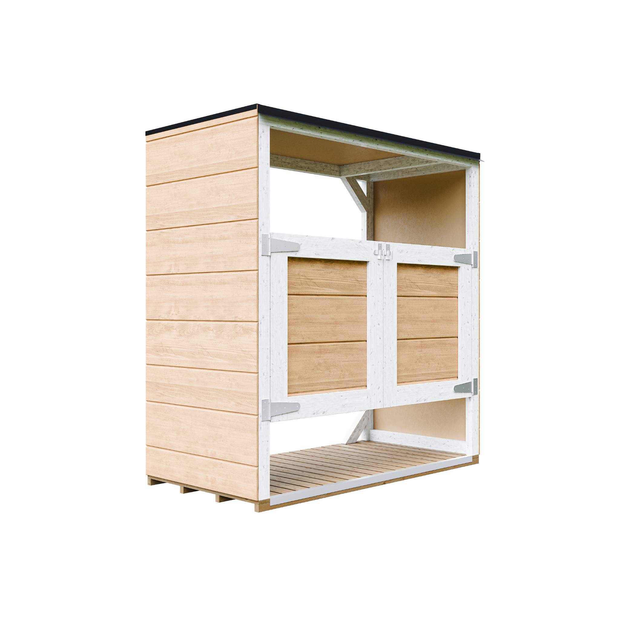 Voir la diapositive 3 : TIMBELA Abri de jardin pour poubelles, Cache poubelle extérieur 2x240L M980A