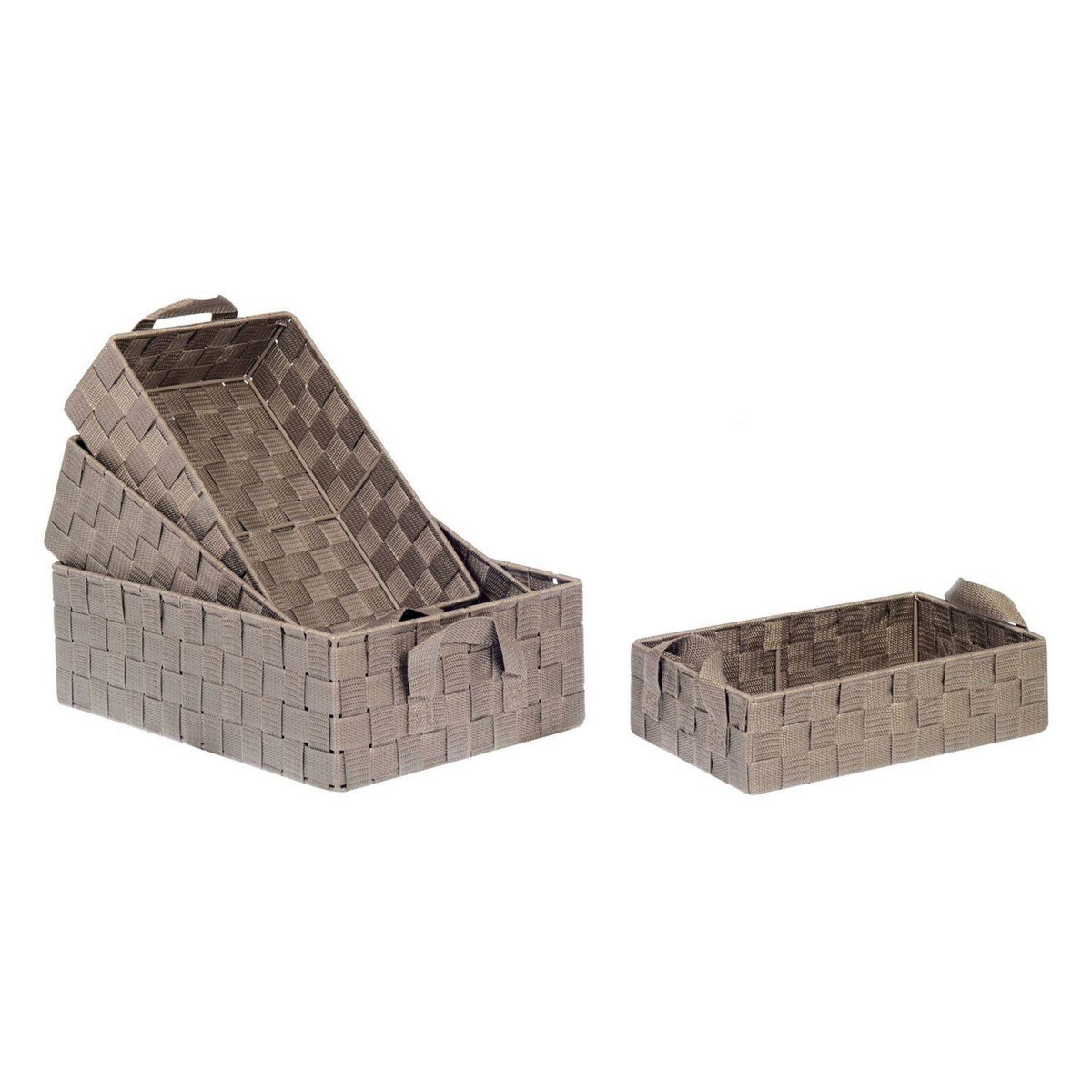 TOILINUX Lot de 4 Paniers avec 2 sangles en Polypropylène et Métal