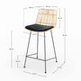 Voir la diapositive 4 : Rendez vous déco Lot de 2 chaises pour îlot central 66 cm en rotin et noir-Goa