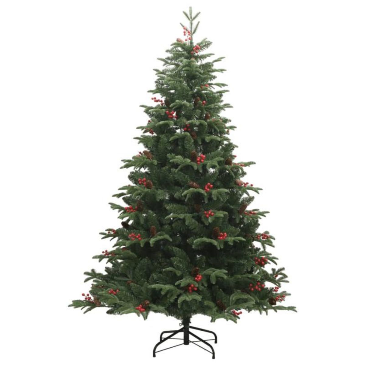 VIDAXL Sapin de Noël artificiel avec pommes de pin et baies 240 cm