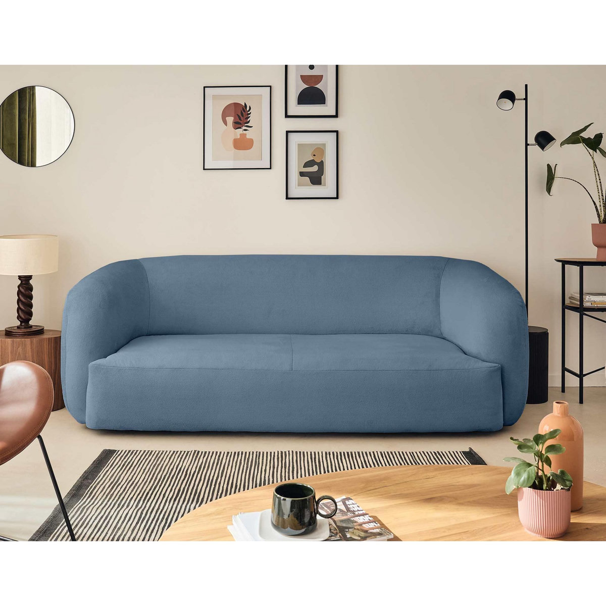 LISA DESIGN Ernee - canapé 3 places - en velours