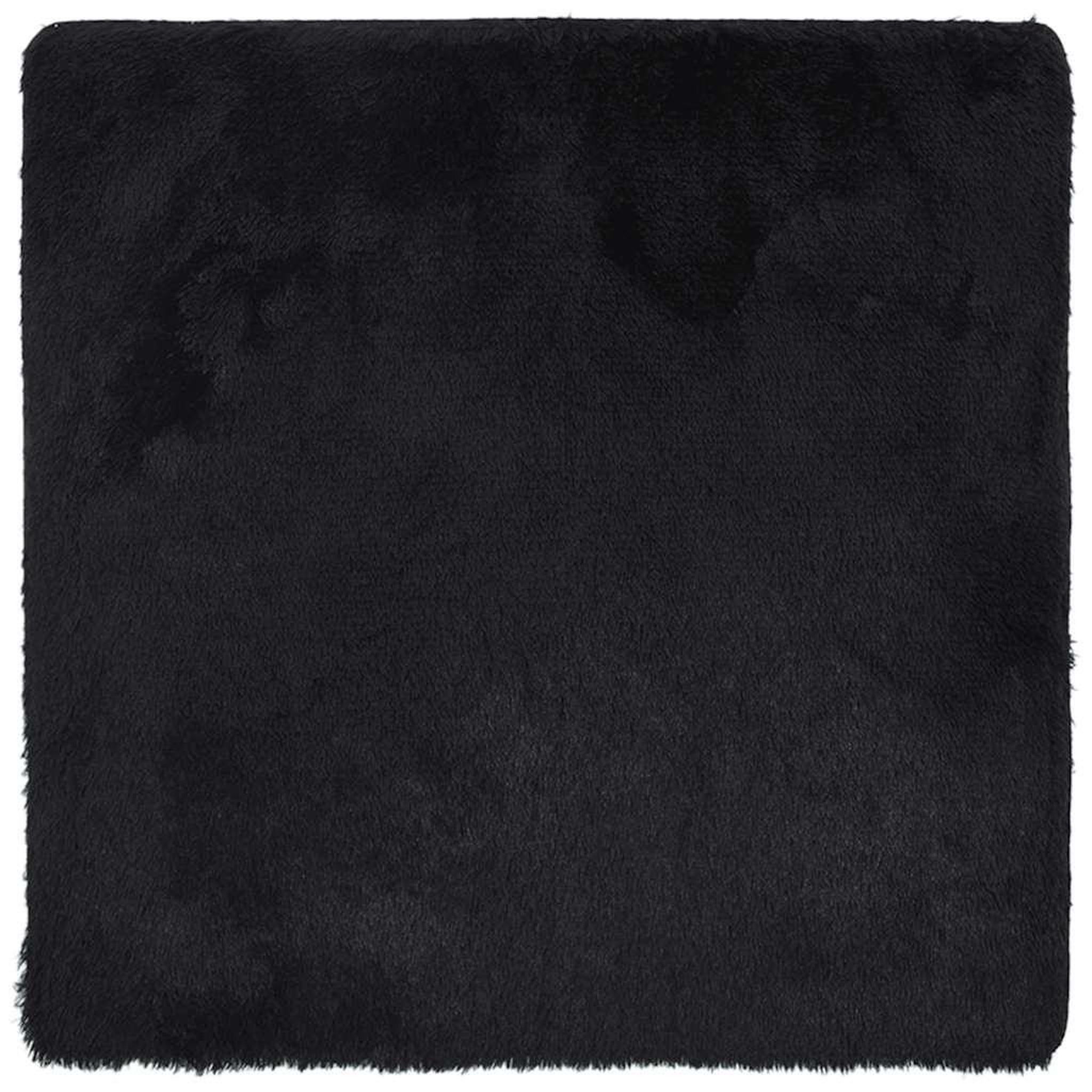 Voir la diapositive 2 : VIDAXL Tapis shaggy a poils longs NAVARRA noir 120x120 cm polyester