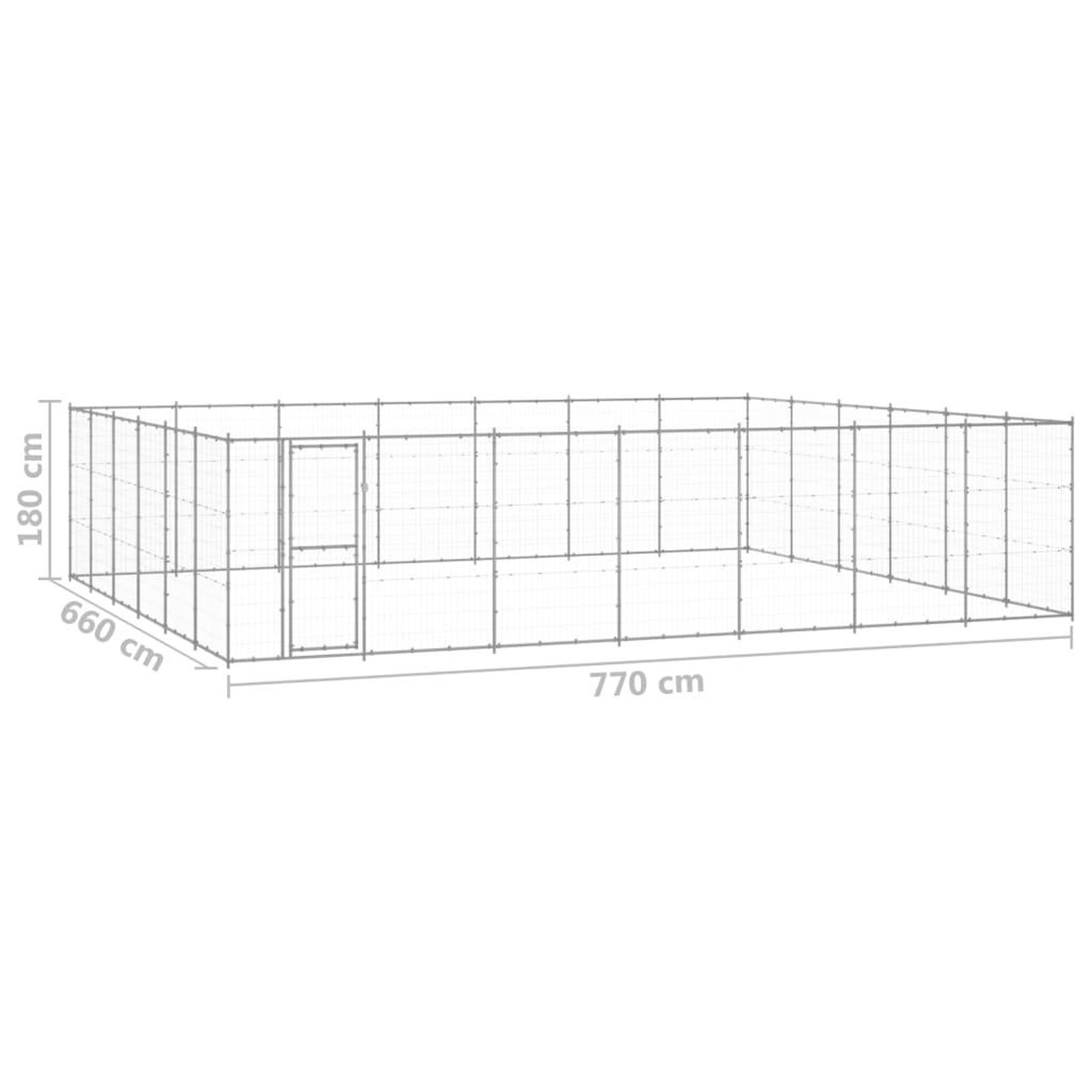 Voir la diapositive 6 : VIDAXL Chenil exterieur Acier galvanise 50,82 m²