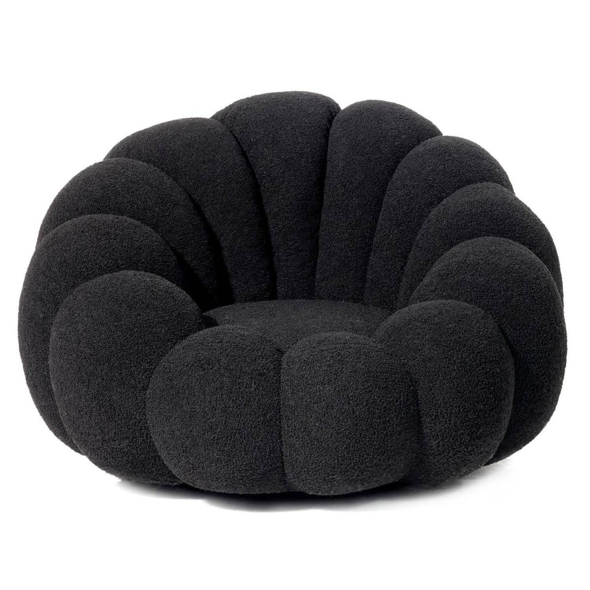 Paris Prix Fauteuil design coquillage  bouclette  98cm noir