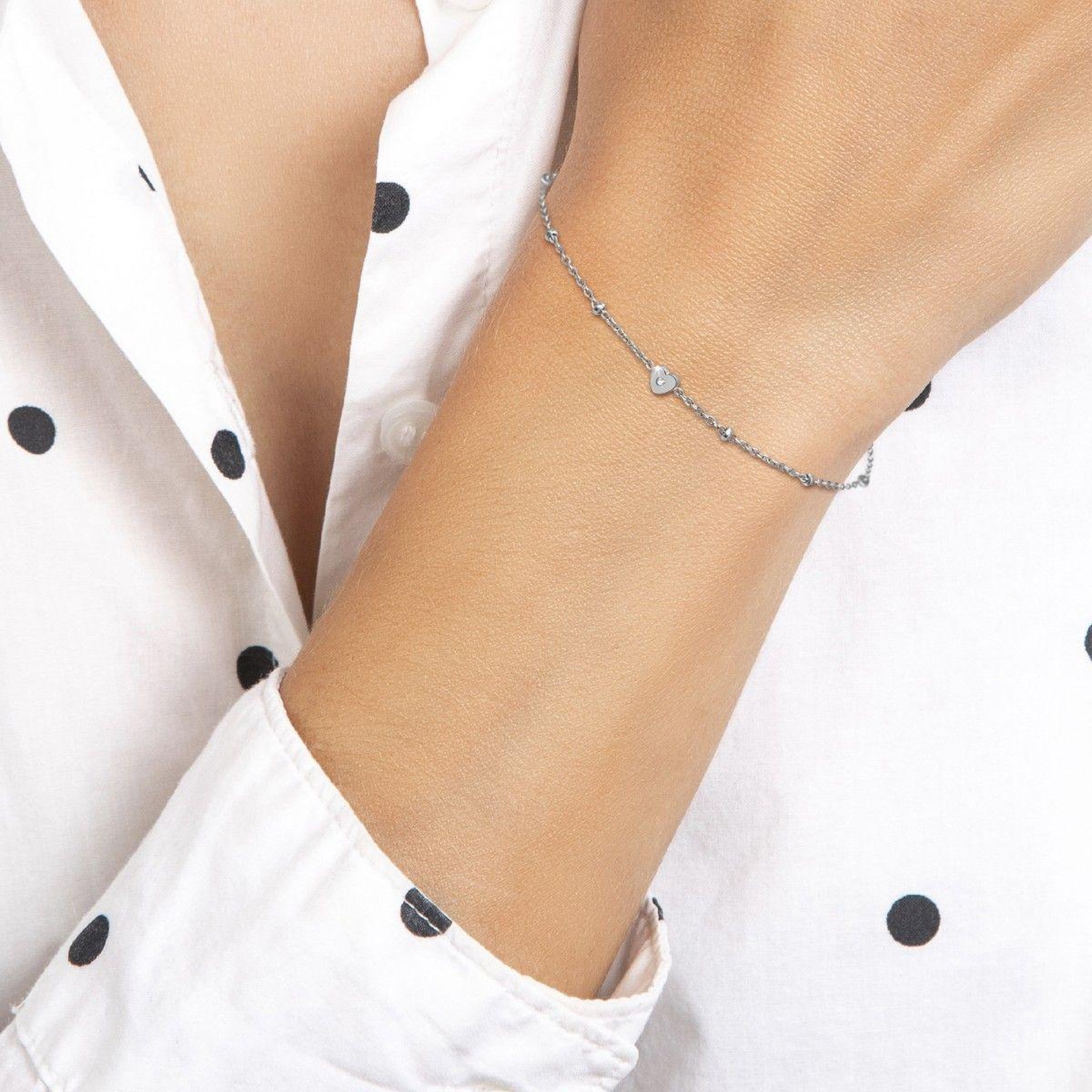Voir la diapositive 2 : SC CRYSTAL Bracelet cœur par SC Crystal orné d'un véritable diamant blanc