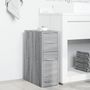 Voir la diapositive 3 : VIDAXL Armoire de salle de bain etroite avec roulettes sonoma gris