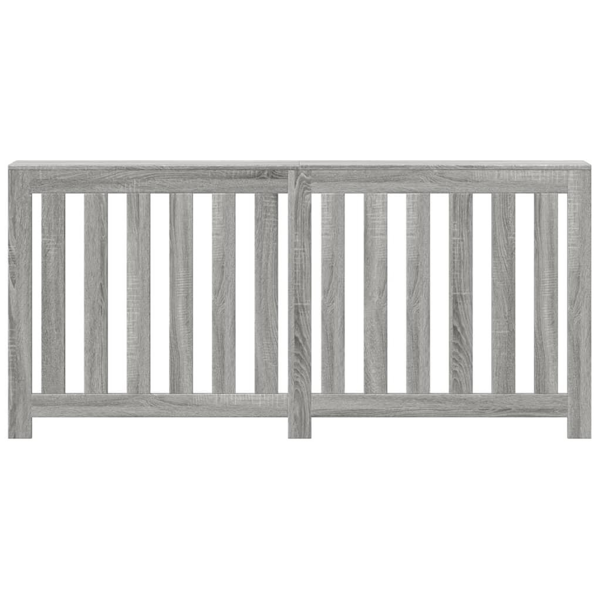 Voir la diapositive 3 : VIDAXL Cache-radiateur sonoma gris 175x20x82 cm bois d'ingenierie