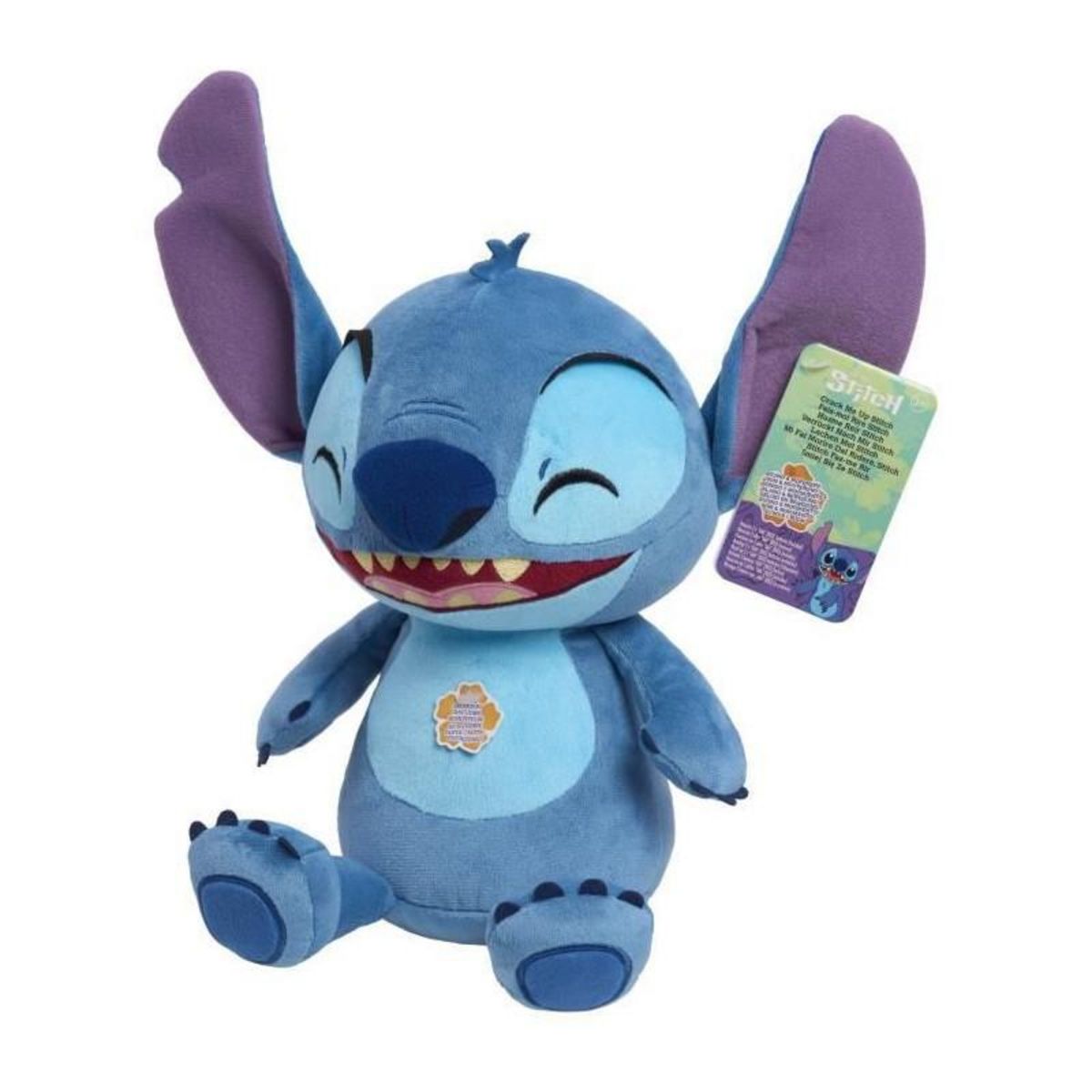 Peluche interactive - LICENCE /STITCH - Peluche Rit et Tremble Stitch - 25 cm, rit et tremble quand secoué