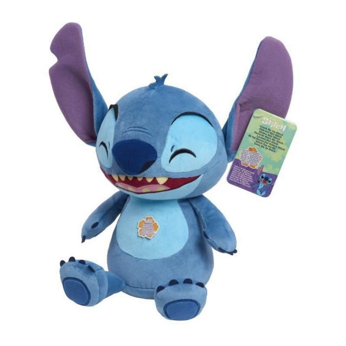Peluche interactive - LICENCE /STITCH - Peluche Rit et Tremble Stitch - 25 cm, rit et tremble quand secoué