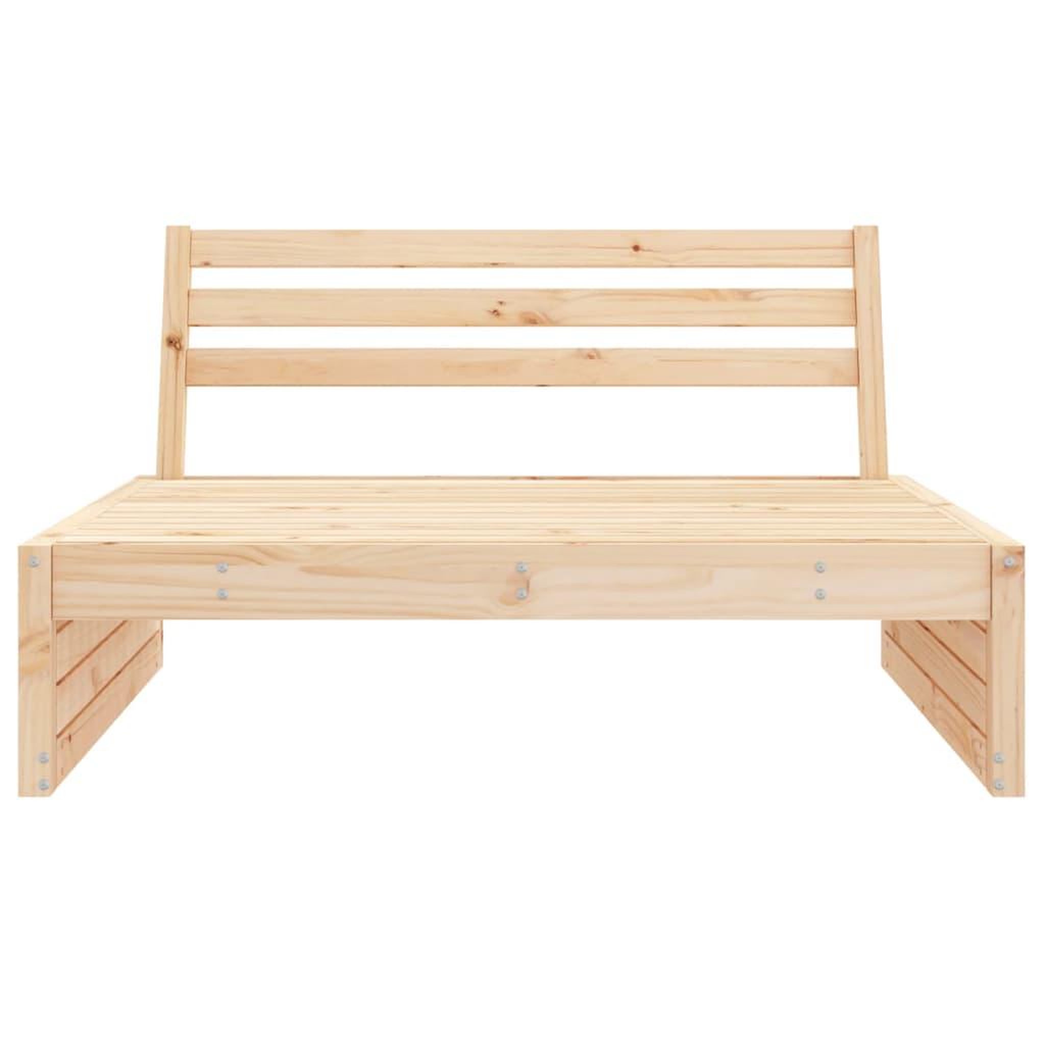 Voir la diapositive 3 : VIDAXL Canape central de jardin 120x80 cm bois de pin massif