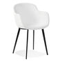 Voir la diapositive 1 : Paris Prix Chaise Design en Tissu Bouclé  Valarie  80cm Blanc