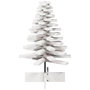 Voir la diapositive 3 : VIDAXL Arbre de Noël en bois pour decoration blanc 80 cm pin massif
