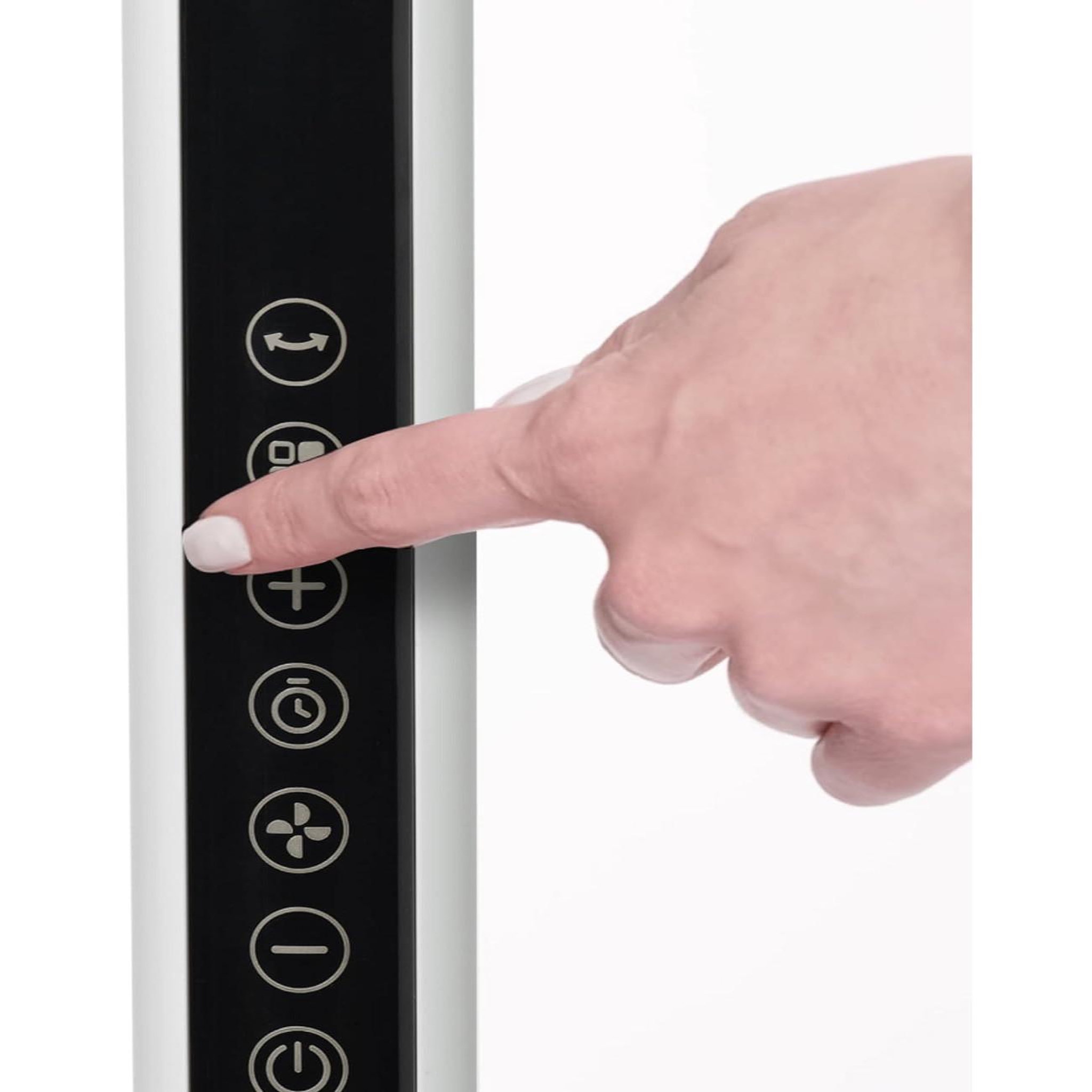 Voir la diapositive 6 : VIOLA Spring X32 Ventilateur sur Pied Silencieux avec Télécommande, Moteur Brushless Économie, Puissant Flux d'air, 32 Vitesses, Oscillant 320°, Hauteur réglable, Incliner vers le haut 90°, Minuterie