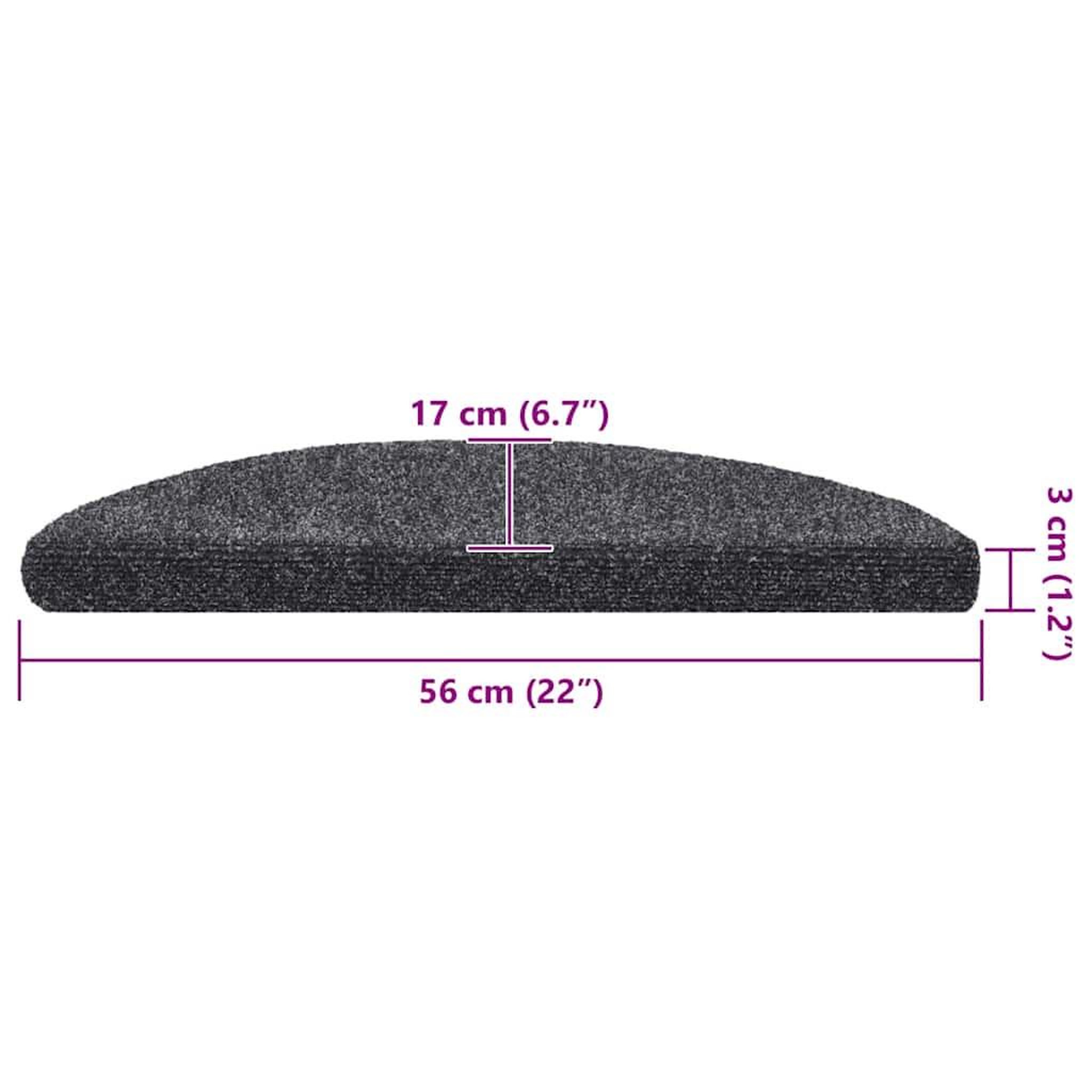 Voir la diapositive 6 : VIDAXL Tapis d'escalier autocollant 20 pcs gris fonce 56x17x3 cm