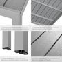 Voir la diapositive 5 : tectake Table de jardin en aluminium et plastique argent