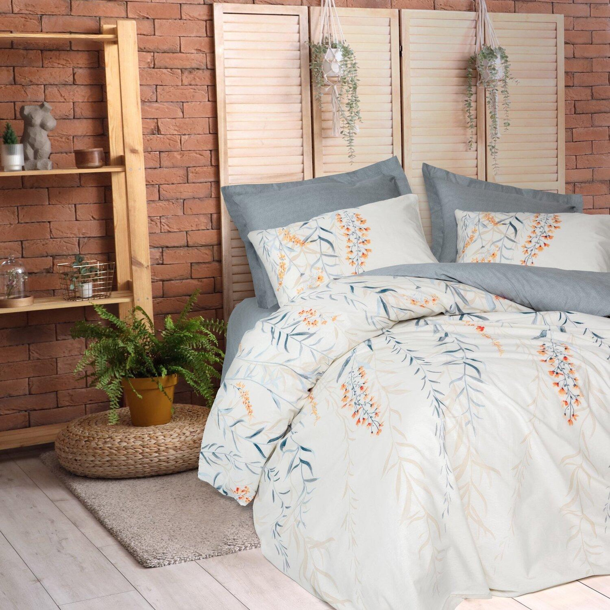 Home collection Parure housse de couette avec taie(s) 100 % coton Hiedra