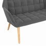 Voir la diapositive 6 : ID MARKET Canapé banquette CASTILLE en tissu gris anthracite