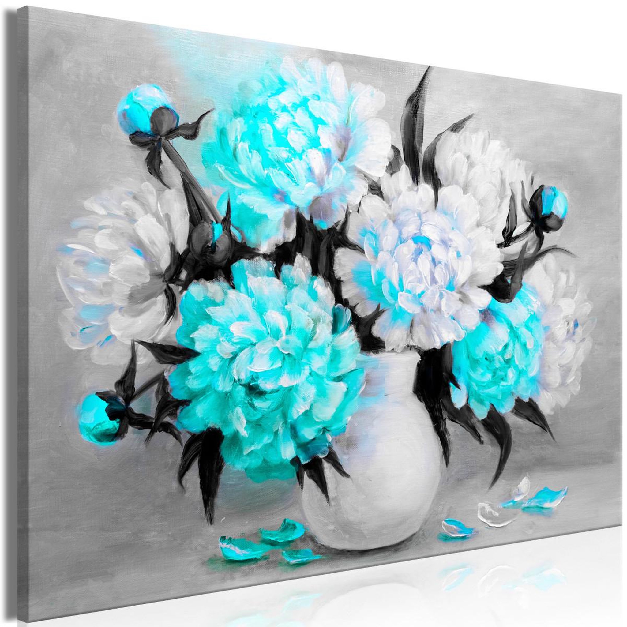 Paris Prix Tableau imprimé  fragrant colours wide blue. Coloris disponibles : Multicolore