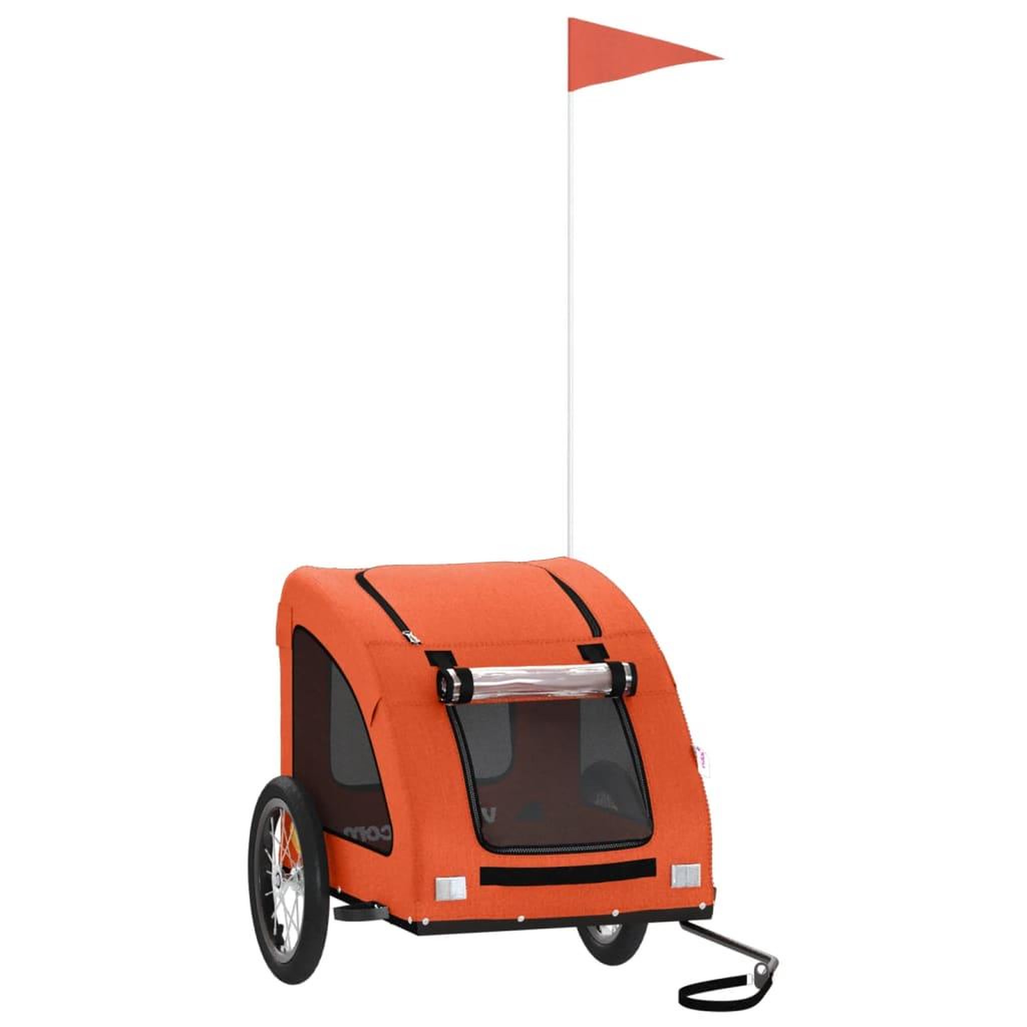 Voir la diapositive 2 : VIDAXL Remorque de velo pour animaux de compagnie orange