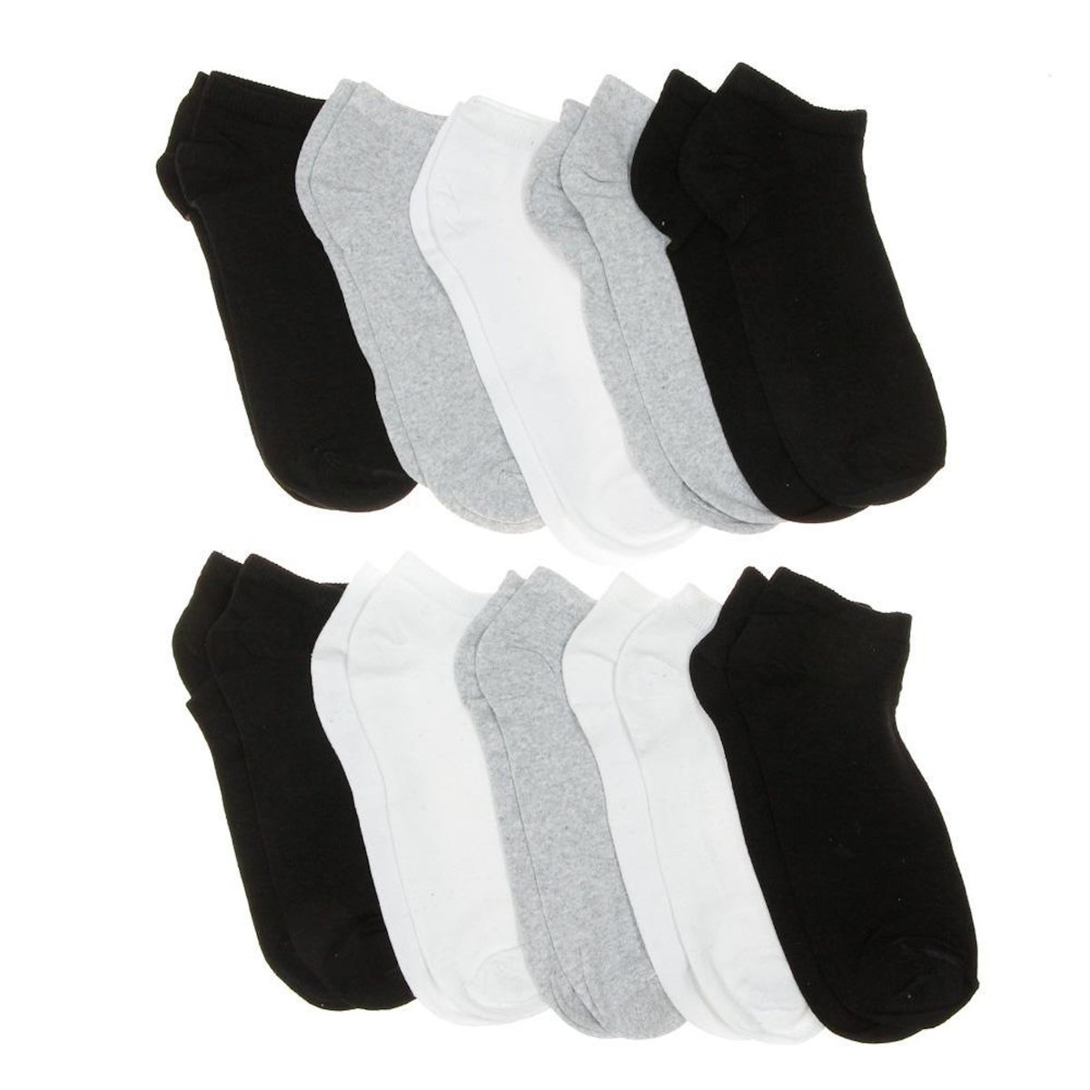 TWINDAY X10 Paires de chaussettes Noir/Blanches/Grises Homme Twinday 1/242/59