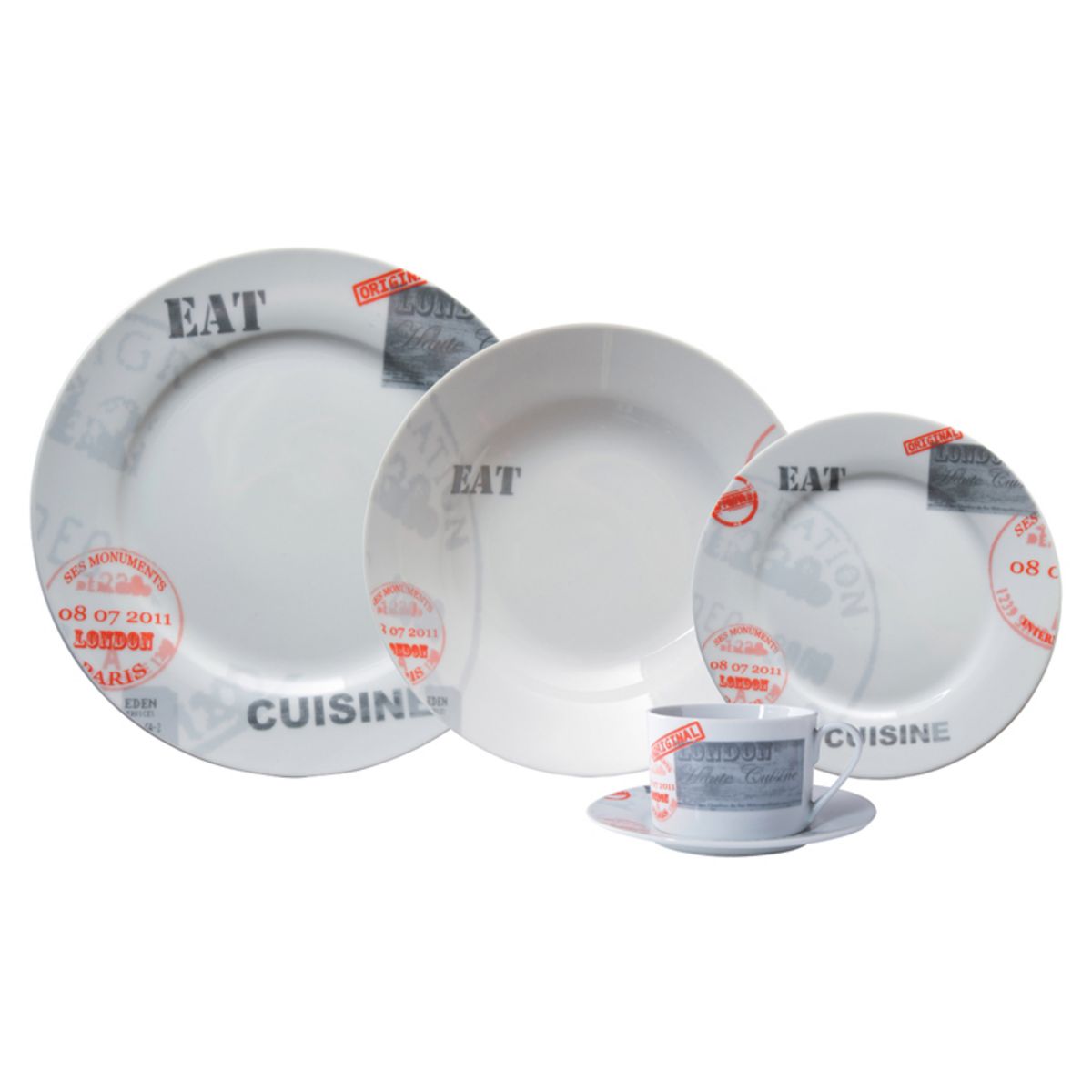 Service de table 30 pièces en porcelaine