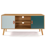 Voir la diapositive 3 : ID MARKET Meuble TV 113 cm scandinave ALIZE bois et vert