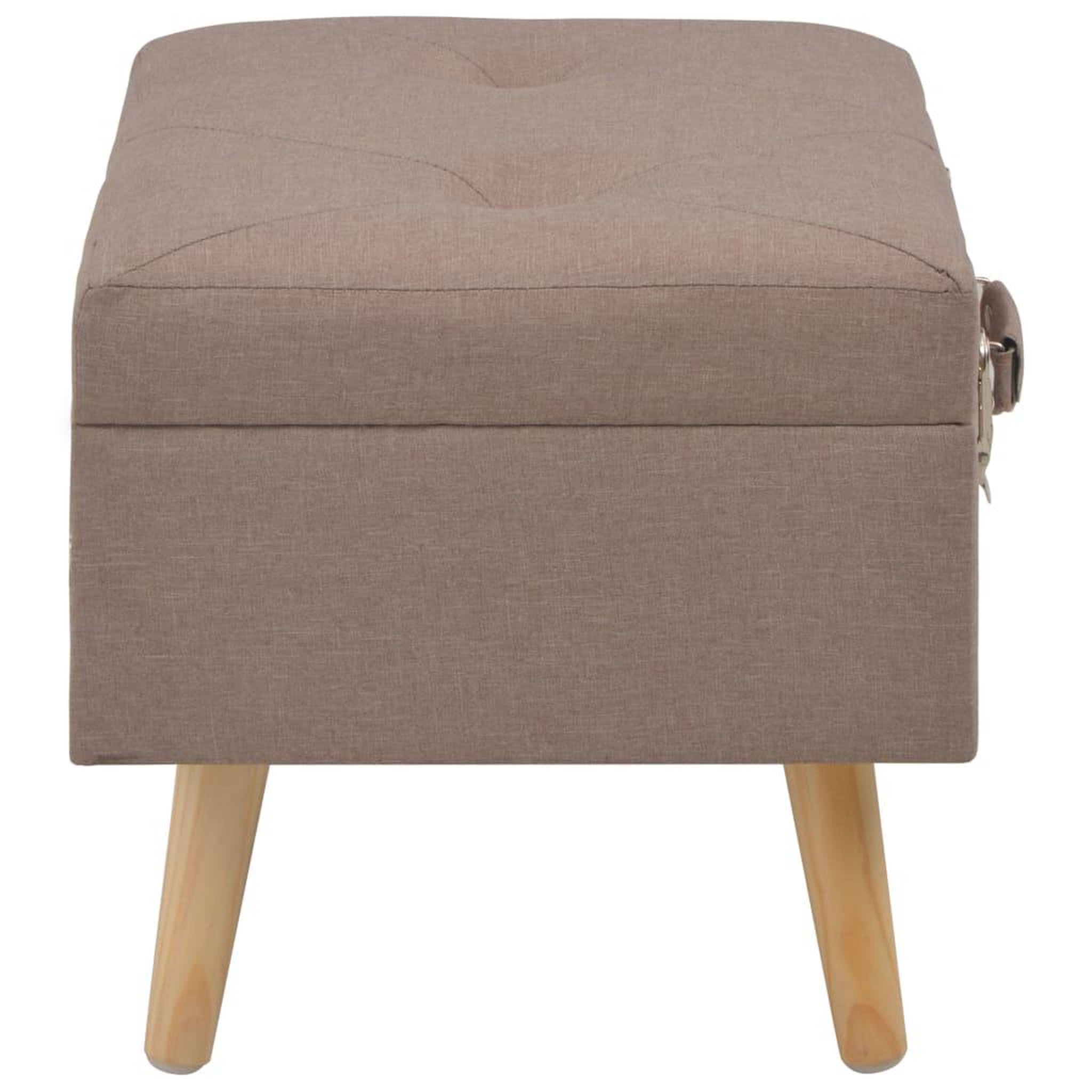 Voir la diapositive 3 : VIDAXL Tabouret de rangement 40 cm Marron Tissu