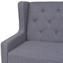 Voir la diapositive 4 : VIDAXL Canape a 2 places Tissu Gris
