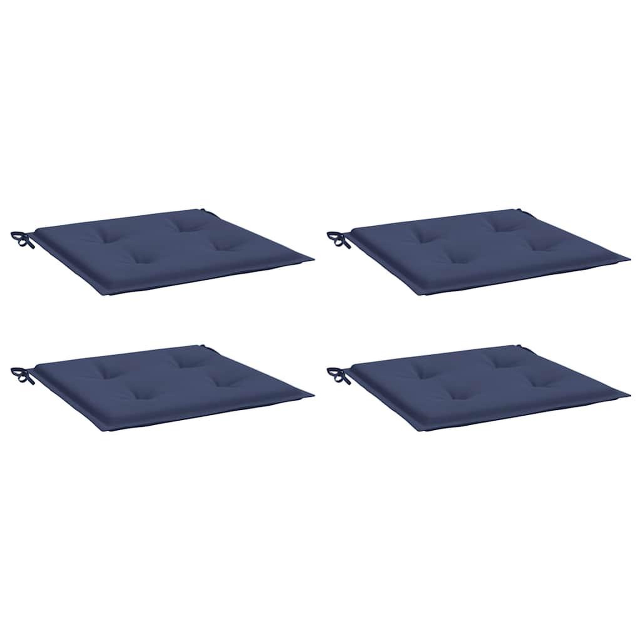Voir la diapositive 3 : VIDAXL Coussins de palette lot de 4 bleu marine 40x40x3cm tissu oxford