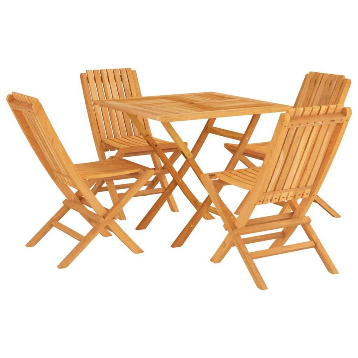 VIDAXL Ensemble a manger de jardin 5 pcs Bois de teck massif